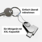USB Stick 64GB / USB C & USB 2.0 / 2-in-1 OTG Speicherstick / Mini Metall Memory Stick / Schlüsselanhänger / Silber - 图片 6