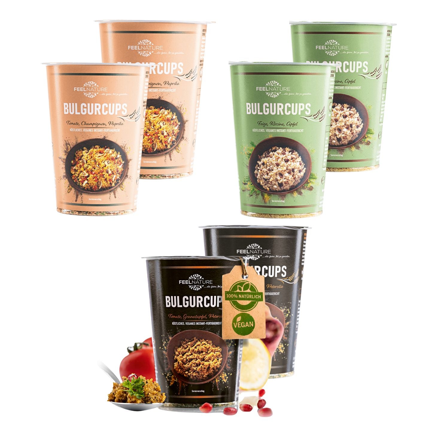 15531_01 Bulgurcups - 6er Try-Me-Set mit Kisir, Vegetables & Subtropical - 图片 1