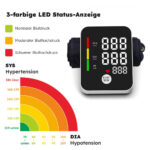 Ultra Precision Blutdruckmessgerät / Präzise Blutdruck- und Pulsmessung am Oberarm / Arrhythmie-Erkennung / Mit smarter Speicherfunktion / Für den Heimgebrauch - 图片 3