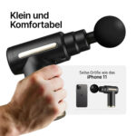 Massagepistole mit 4 Massageköpfen gegen Muskelverspannungen / Tragbares Mini-Muskelmassagegerät mit 10 Geschwindigkeiten und starkem Akku / Für Bein, Nacken, Schulter, Cellulite, Muskelkater - 图片 2