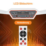 Vibrationsplatte mit 12 Programmen und 99 Intensitätsstufen für effizientes Training / Fitnessplatte inkl. Fernbedienung und 2 Widerstandsbändern / Fett verlieren und Fitnesstraining von Zuhause mit Vibrationsgerät - 图片 6