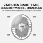 Elektrische Zahnbürste Pro / Schallzahnbürste / USB-Aufladbar / Wasserfest / 5 Programme / 6 Bürstenaufsätze / Mit Schutzhülle - 图片 11