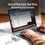 USB Stick 64GB / USB C & USB 2.0 / 2-in-1 OTG Speicherstick / Mini Metall Memory Stick / Schlüsselanhänger / Silber - 图片 4