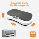 Vibrationsplatte mit 12 Programmen und 99 Intensitätsstufen für effizientes Training / Fitnessplatte inkl. Fernbedienung und 2 Widerstandsbändern / Fett verlieren und Fitnesstraining von Zuhause mit Vibrationsgerät - 图片 5