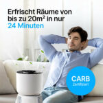 Luftreiniger mit 6-Stufen-HEPA-Filterung / Leiser Betrieb / Intelligenter Auto-Modus / Ozonfreie Luftqualität / 360° Luftzirkulation / Anpassbarer Timer / Filteraustausch-Erinnerung - 图片 2