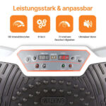 Vibrationsplatte mit 12 Programmen und 99 Intensitätsstufen für effizientes Training / Fitnessplatte inkl. Fernbedienung und 2 Widerstandsbändern / Fett verlieren und Fitnesstraining von Zuhause mit Vibrationsgerät - 图片 2