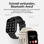 Top Performance Smartwatch mit Gesundheitstracking / IP67 Wasserdichtigkeit / 7 Tage Akku-Laufzeit / 100 Sportmodi AB - 图片 6