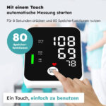 Ultra Precision Blutdruckmessgerät / Präzise Blutdruck- und Pulsmessung am Oberarm / Arrhythmie-Erkennung / Mit smarter Speicherfunktion / Für den Heimgebrauch - 图片 6