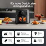 Heißluftfritteuse mit 5,5 Liter Kapazität und digitalem LED-Touchscreen - 图片 5