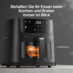 Heißluftfritteuse mit 5,5 Liter Kapazität und digitalem LED-Touchscreen - 图片 6