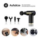 Massagepistole mit 4 Massageköpfen gegen Muskelverspannungen / Tragbares Mini-Muskelmassagegerät mit 10 Geschwindigkeiten und starkem Akku / Für Bein, Nacken, Schulter, Cellulite, Muskelkater - 图片 3